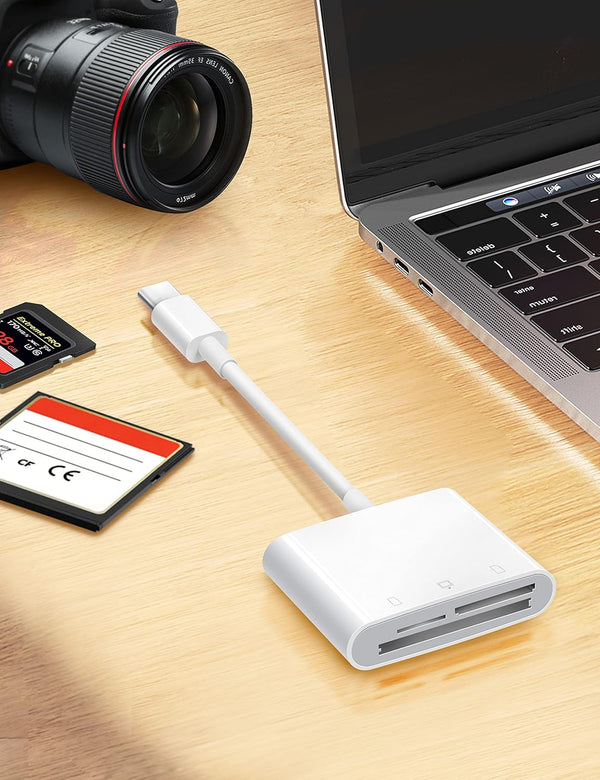 USB C SD Card Reader for Iphone 15/Ipad/Mac, Chiaopio USB C to SD CF, Type C Memory Card Adapter with Compact Flash/Cf/Sd/Microsd Slots Compatible
