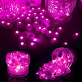 Aogist 50pcs Pink Balloon Lights,Long Standby Time Waterproof Mini Light,Battery Powered,Round LED Ball Lamp for Latex Balloon Paper Lantern Party