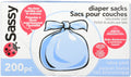 Sassy Baby Disposable Diaper Sacks, 200 Count, Packaging may vary 200 Count (Pack of 1)