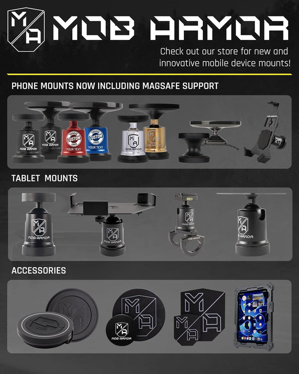 Mob Armor Magnetic Phone Mount Plates - Strong Adhesive Steel Discs for Mobnetic Maxx & Mob Magnetic Car Mounts, Compatible with Phone Magnet