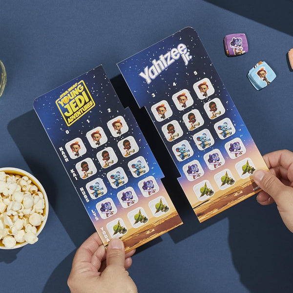 Hasbro Gaming Yahtzee Jr. Star War: Young Jedi Adventures Edition Board Game for Kids | Ages 4+ | 2-4 Players | Counting and Matching Games for