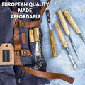 Wood Carving Tools Set of 12 Wood Chisels - Glides Through Wood Like Butter - Quality Carving Tools Chisel Set for All Skill Levels, Woodworking