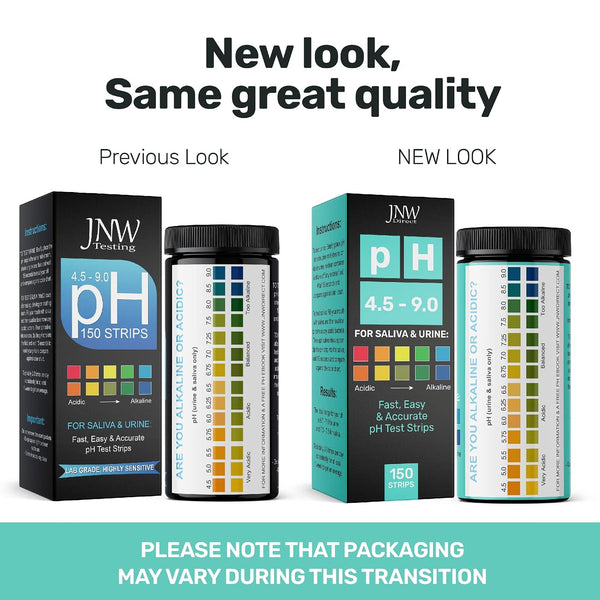 JNW Direct pH Test Strips for Urine and Saliva - 150 Litmus Paper Strips 4.5-9 pH Test Strips