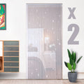 Hysenm 2 Pack 39 x 79 Inch Beaded Curtain String Door Curtains, Hippie Room Decor Closet Beaded Curtains for Doorway, Room Divider Privacy Decor,