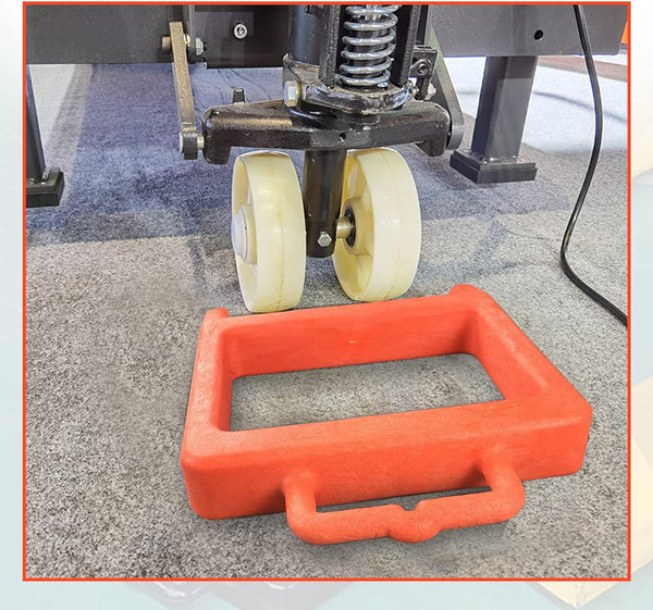 ROBLOCK Pallet Jack Chock Heavy Duty Wheel Chock, Pallet Jack Stopper for Truck 14.2" Length X 11.2" Width X 2" Height (1 Pack, Orange)