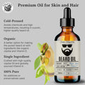 Bella Terra Oils - Beard Oil 4oz - Crafted with Genuine Natural Natural Vitamin E, Natural Jojoba & Argan, Classic Anti-Friz Formula, Elevating