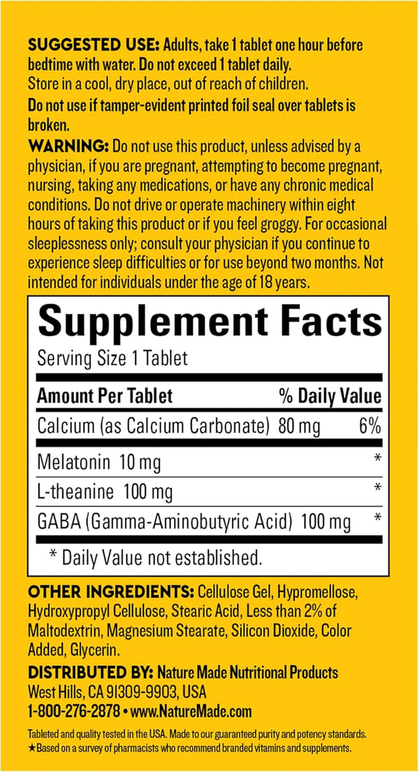 Nature Made Wellblends Sleep Longer, 35 Tri-Layer Tablets