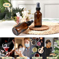 NOOEEISS Amber Glass Small Spray Bottle 2 oz 24 Packs,Fine Mist Sprayer Small Clear Bottles,Refillable Containers mini spray bottles for Cleaning