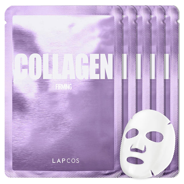 LAPCOS Collagen Sheet Mask, Firming Daily Face Mask with Collagen Peptides for A