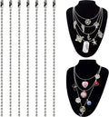 50-Pack Dog Tag Chain Ball Chain Necklace Bulk, Beaded Necklace Chains for Jewelry Making DIY Crafts, Military Blank Dog Tag Necklace for Men,