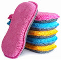 UPSTAR Dish Sponges Kitchen, Microfiber Cleaning Scrubber for Dishwashing, Sink, Basin and Multi-Pupose, Non-Scratch Pack of 6