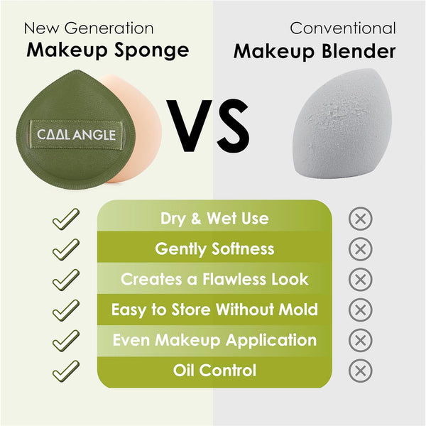 5Pcs Makeup Sponge for Foundation Concealer and Powder, Latex Free Blender Sponge for Natural and Easy Makeup Soft Long-Lasting and