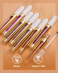 MAKI YIKA Metallic Pink Lipstick for Women Nude Lipsticks Long Lasting Shine Glitter Lipstick No Smudge No Transfer Liquid Lip Gloss (BR010 Sweet