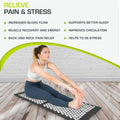 Prosourcefit Acupressure Mat and Pillow Set for Back/Neck Pain Relief and Muscle Relaxation, XL - Blue/White