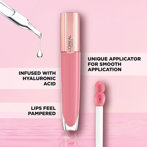 L'Oreal Paris Glow Paradise Hydrating Tinted Lip Balm-In-Gloss with Pomegranate Extract & Hyaluronic Acid, Ultra-Gentle, Non-Sticky Formula, Rosy