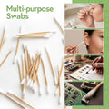 Jenvita 100% Bamboo Cotton Swabs for Ears (500-Pack) - Perfect for Baby & Personal Care | Double-Tipped Ear Swabs Cotton for Makeup & Cleaning |