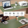 Aothia Desk Protector Mat, Mouse Pad, Non-Slip Waterproof PU Leather Desk Blotter, Laptop, Writing for Office and Home (23.6" x 13.7", Olive