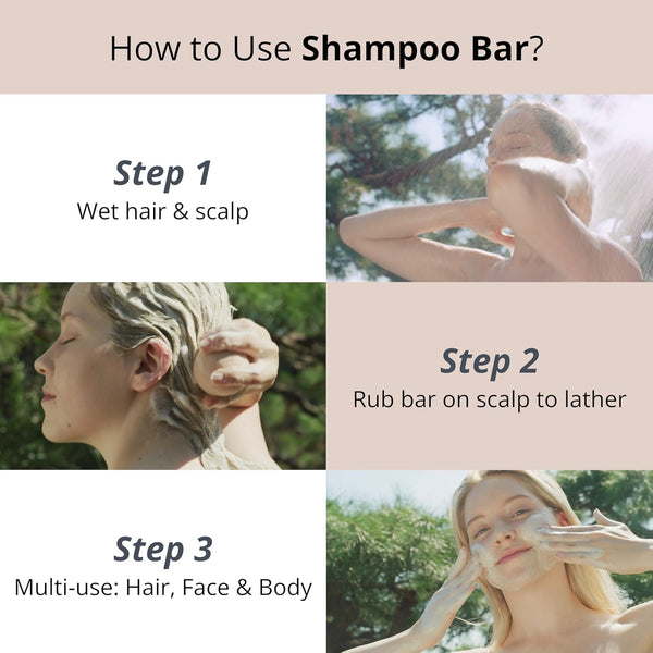 All-In-One Cacao Shampoo Bar for Every Hair Type & Skin Types, Cruelty-Free, Vegan, Natural Ingredients Handmade with No Plastic, Eco-Friendly &