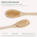 Ecotools Bath Bristle Brush, Bath Brush with Long Handle, Cleanse Back & Hard-To-Reach Areas, Eco Friendly Shower Brush for Exfoliating, Cruelty
