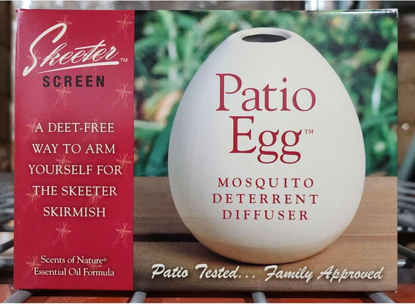 Skeeter Screen Patio Egg Diffuser + Oil - Natural Insect Deterrent