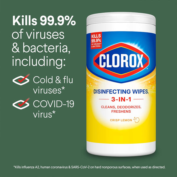 Clorox Disinfecting Wipes Value Pack, Bleach Free Cleaning Wipes, 75 Count Each, Pack of 4