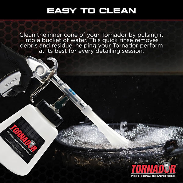 Tornador Z-010 Classic Car Cleaning Tool | Cyclonic Air Action for Interior & Exterior Surfaces | Cleans & Air Dries in Seconds | Essential