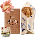 Parforna Beeswax Food Wraps - Reusable & Sustainable Wraps in 3 Sizes, Plastic Film Alternative, Food Storage Wraps, Bread Sandwich Wrapper,