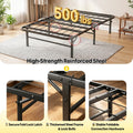 BestMassage | Twin Bed Frame | Metal | Heavy Duty Steel Slats with 6 Legs | Foldable | Sturdy, No Box Spring Needed | Easy to Assemble with
