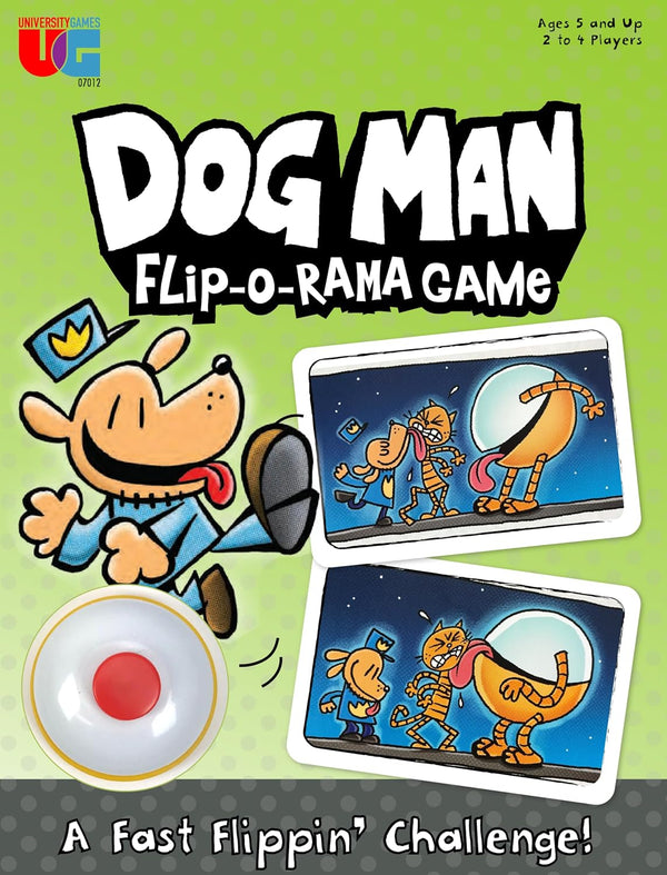Dog Man Flip-O-Rama Memory Card Game for Kids, Family Game, Ages 6+