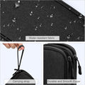 FYY Travel Cable Organizer Pouch Electronic Accessories Carry Case Portable Waterproof Double Layers All-In-One Storage Bag for Cord, Charger,