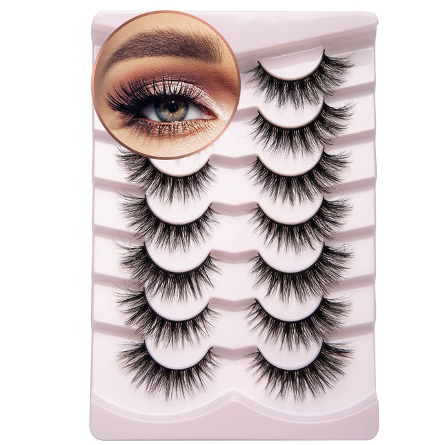 Onlyall Lashes Mink False Eyelashes Natural Wispy Lashes Soft Faux Mink Lashes F