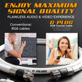 G-PLUG 3FT RG6 Coaxial Cable Connectors Set- High-Speed Internet, Broadband and Digital TV Aerial, Satellite Sky Cable Extension - Weather-Sealed