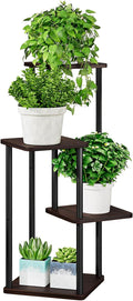 AZERPIAN Plant Stand 4 Tier Indoor Metal Flower Shelf for Multiple Plants Corner Tall Flower Holders for Patio Garden Living Room Balcony Bedroom,