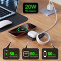 2026 for iPhone 16 Pro Max 3 in 1 Foldable Wireless Charging Station for MagSafe Magnetic Charger, Travel Stand 20W Charge Multiple Devices for