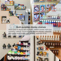 FEMELI Nail Polish Wall Rack, 6 Shelves Acrylic Organizer (15 Inch, Black) | Acrylic Nail Polish holder wall for 66-90 Bottles, Multi-Purpose