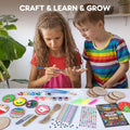 EPUMP Kids Wooden Painting Kit - Glow in the Dark Arts and Crafts Supplies for Girls Boys - Activities for Kids Creative Art Set Birthday Gifts