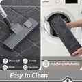 BEQHAUSE Dirt Trapper Door Mat 20" x 32", Doormat Non-Slip, Dark Grey | Entryway Rugs Washable, Dog Door Mat Stain Resistant and Absorbent Welcome
