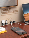8-Pack Cable Clips, Dorm Room Essentials, Quick-Lock Cord Organizer, Cord Holder for Nightstand, Home Office Desk Accessories for Men Women,