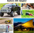 2 Packs Power Wheel Adapter for Dewalt 20V Battery Adapter Power Wheel Battery Converter Kit with Fuses & Wire Terminals, 12AWG Wire, Power