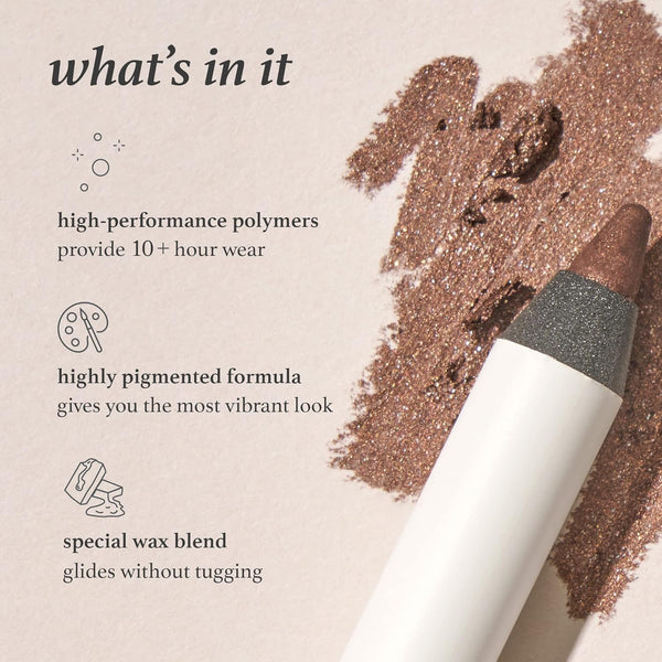 Julep When Pencil Met Gel Eyeliner – Waterproof, Long-Lasting, Smudge-Proof Liner for Everyday to Night Looks, Toasted Brown Shimmer 52 Toasted