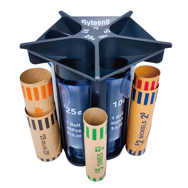 Coin Counter Coin Sorter TubeÃ¯Â½ÂCreative 5-In-1 Change Sorter Coin OrganizerÃ¯Â½ÂChange Counter Machine Coin RollerÃ¯Â½ÂCoin Bank Holder Coin