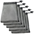Small Mesh Bags 5PCS Black Nylon Mesh Drawstring Bags Durable Drawstring Net Bag Small Travel Stuff