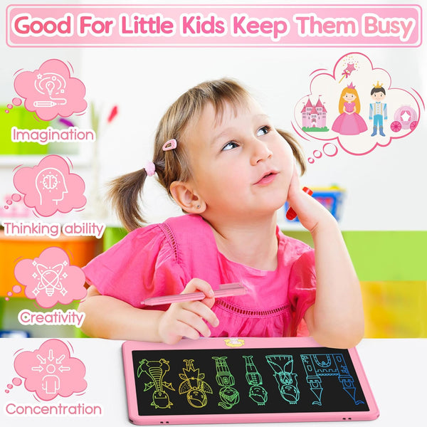 LCD Writing Tablet for Kids 12 Inch, Toys for Boys Girls Drawing Pad for 3 4 5 6 7 Year Old Kids Toys, Toddler Erasable Doodle Board Travel