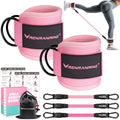 Ankle Resistance Bands with Cuffs, Ankle Bands for Working Out, Ankle Resistance Band for Legs and Glutes Workout Equipment, Butt Exercise