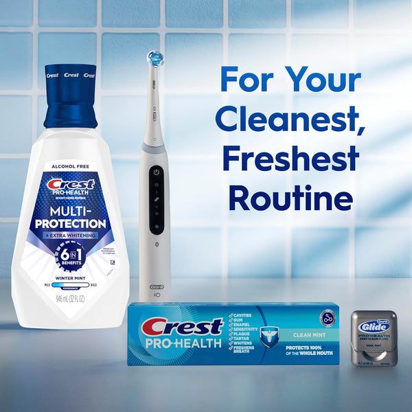 Crest Pro-Health Advanced Mouthwash, Alcohol Free, Extra Whitening, Energizing Mint Flavor, 2X946Ml (32 Fl Oz)