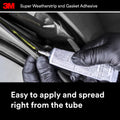 3M Black Super Weatherstrip and Gasket Adhesive, 08008, 5 fl oz, 1 Per Pack Black 5 fl. oz.