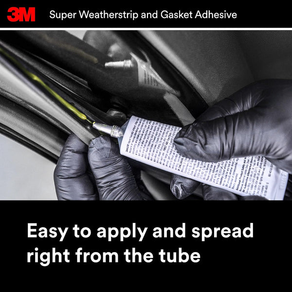3M Black Super Weatherstrip and Gasket Adhesive, 08008, 5 fl oz, 1 Per Pack Black 5 fl. oz.