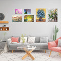 Canvases for Painting, 40x30, 30x20, 20x15, 8 Set Stretched White Canvas with Petal Paint Tray Palettes & Tape, Artist Canvases Frame Board