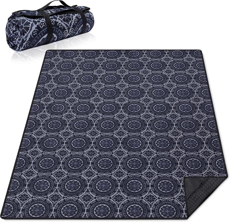 Supfitness Extra Large Picnic Blankets Waterproof Foldable (60 "x 80") Beach Blanket Waterproof Sandproof,3-Layer Thicking Mat Outdoor Packable