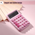 Mr. Pen- Mechanical Switch Calculator, 12 Digit Large LCD Display, Pink
